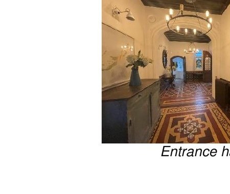 Entrance hall — Minton tiled floor
